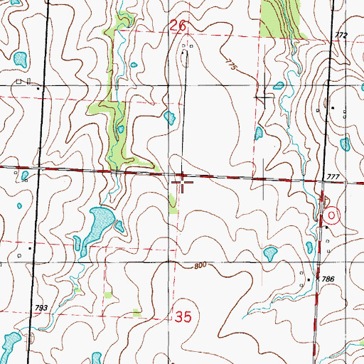 Topographic Map of Whittfield School (historical), MO