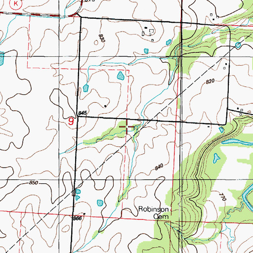 Topographic Map of Willow Grove School (historical), MO