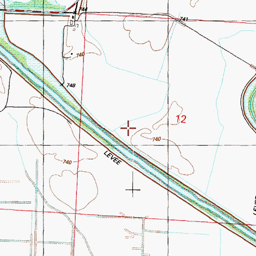 Topographic Map of Wolf Lake (historical), MO