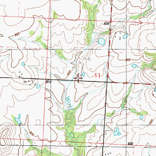 Topographic Map of Wolf School (historical), MO