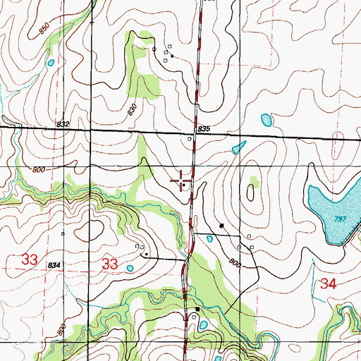 Topographic Map of Lefler School (historical), MO
