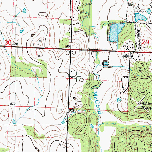 Topographic Map of Nine Wonders School (historical), MO