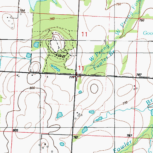 Topographic Map of Prairie Valley School (historical), MO