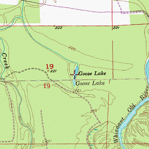 Topographic Map of Goose Lake, AR