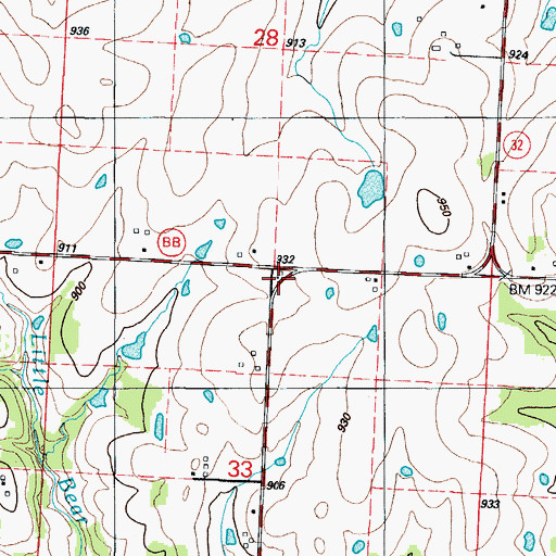 Topographic Map of White Hall Church (historical), MO