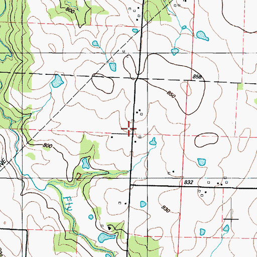 Topographic Map of Pashaw (historical), MO