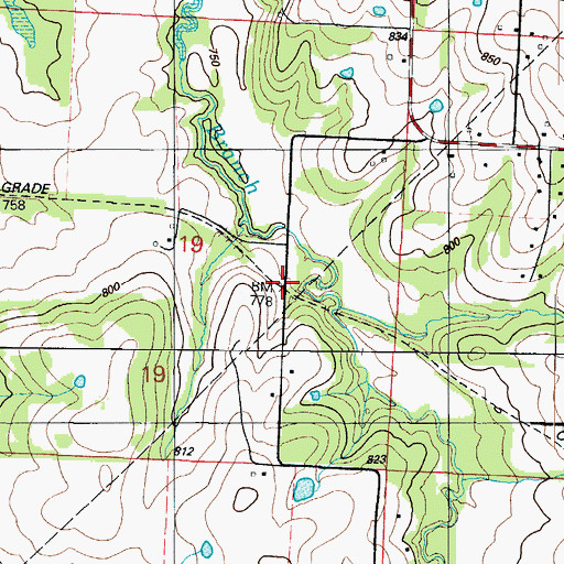 Topographic Map of West Eldorado (historical), MO