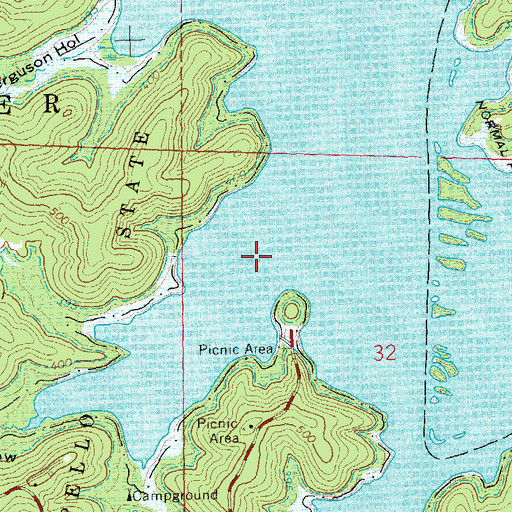 Topographic Map of Allison Hollow, MO