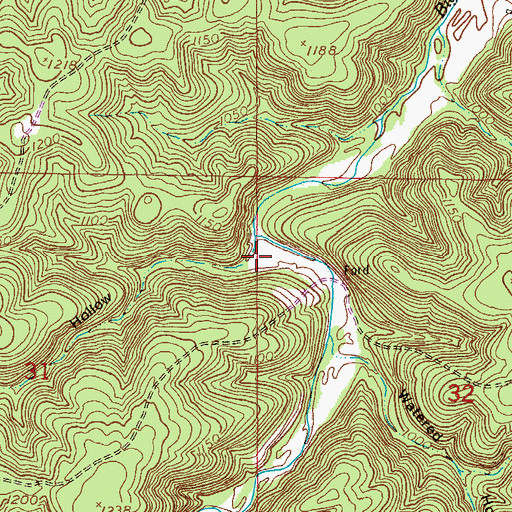 Topographic Map of Anderson Hollow, MO