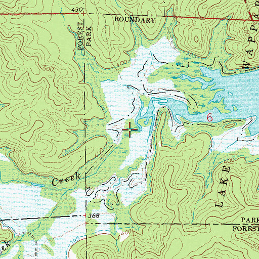 Topographic Map of Asher Creek, MO