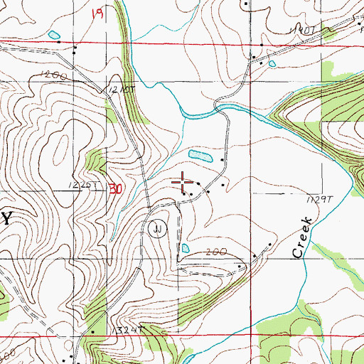 Topographic Map of Astoria School (historical), MO