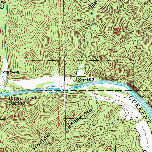 Topographic Map of Barn Hollow, MO