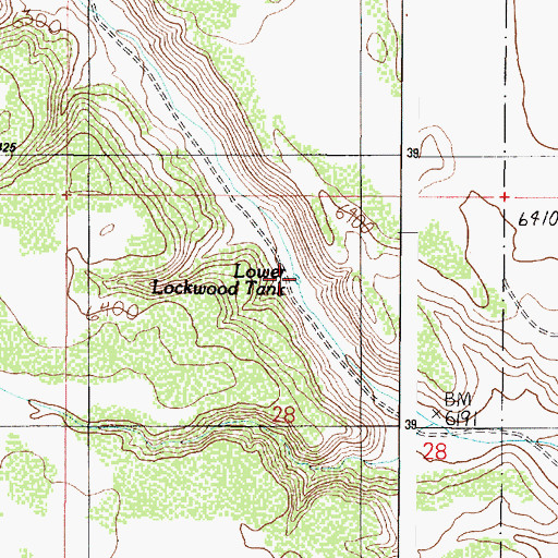 Topographic Map of Lower Lockwood Tank, AZ