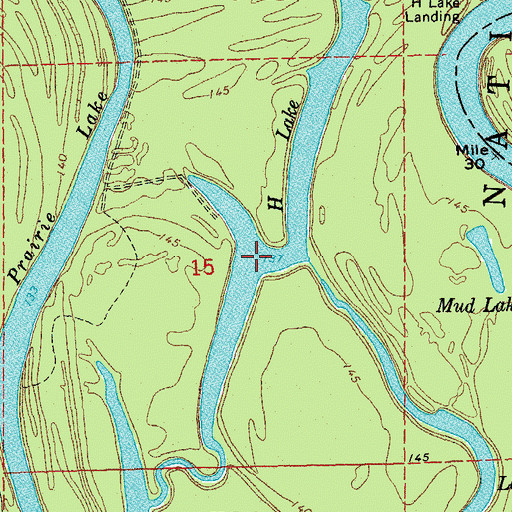 Topographic Map of H Lake, AR