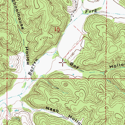Topographic Map of Bay Hollow, MO