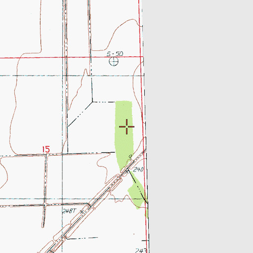 Topographic Map of Half Moon Lake, AR