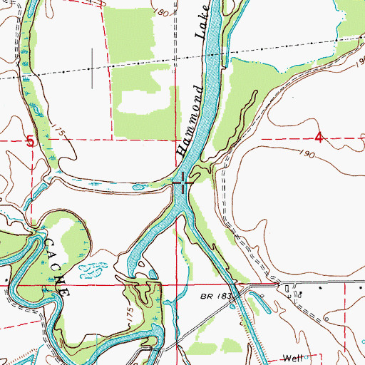 Topographic Map of Hammond Lake, AR