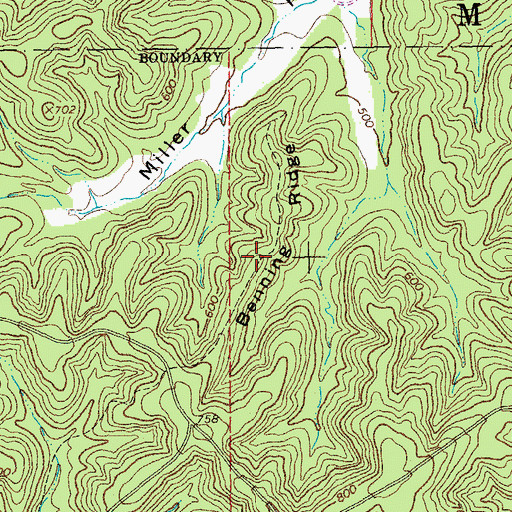 Topographic Map of Benning Ridge, MO