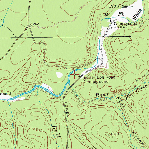 Topographic Map of Lower Log Road Campground, AZ