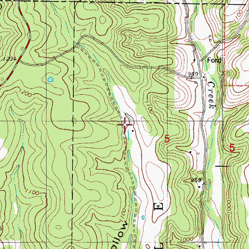 Topographic Map of Bethlehem Church (historical), MO