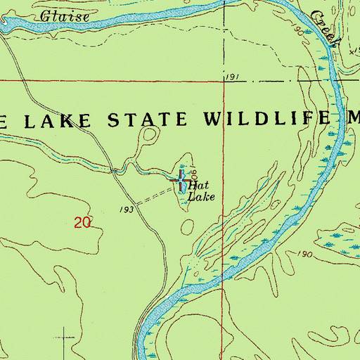 Topographic Map of Hat Lake, AR