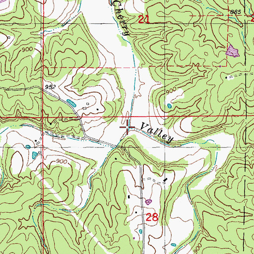 Topographic Map of Black Jack Creek, MO