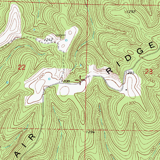 Topographic Map of Blair Ridge, MO