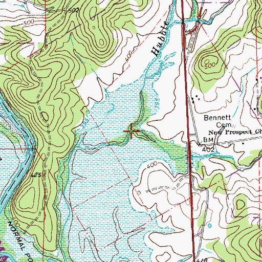 Topographic Map of Bounds Creek, MO