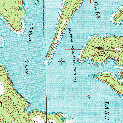Topographic Map of Bratten Spring Creek, MO