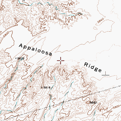Topographic Map of Appaloosa Ridge, AZ