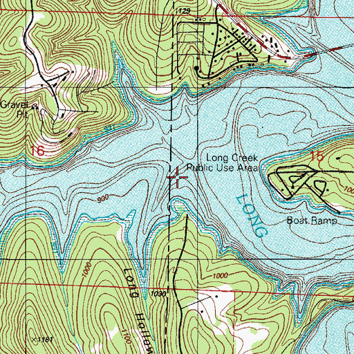 Topographic Map of Brush Creek Church (historical), MO