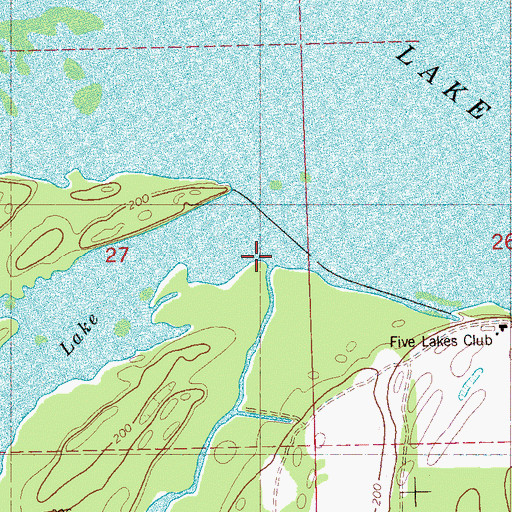 Topographic Map of Horseshoe Lake, AR