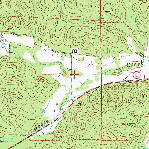 Topographic Map of Byron Hollow, MO