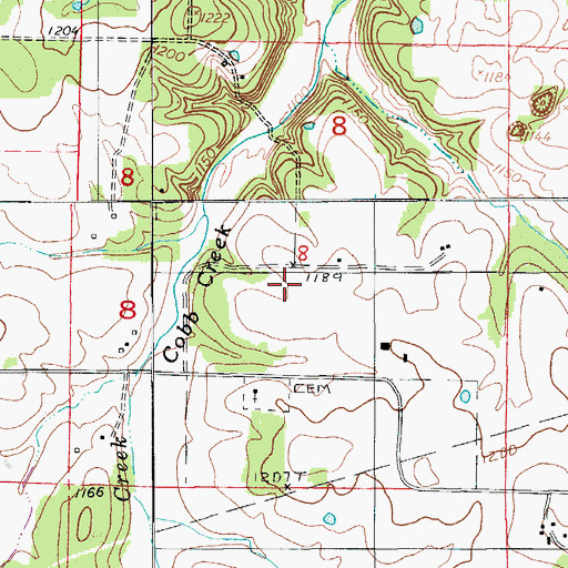 Topographic Map of Cantrell School (historical), MO