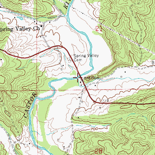 Topographic Map of Cape Creek, MO