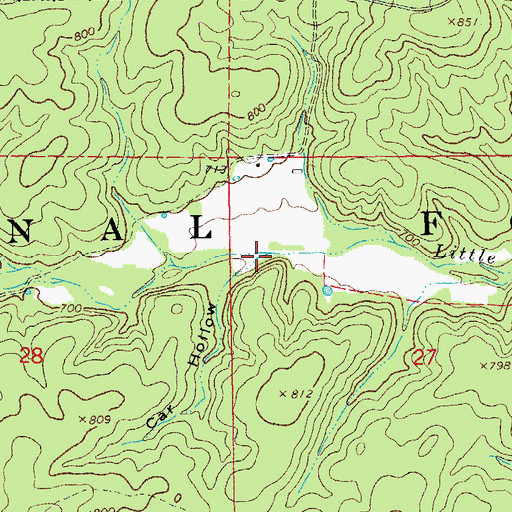 Topographic Map of Car Hollow, MO