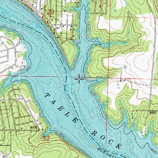 Topographic Map of Carter Branch, MO