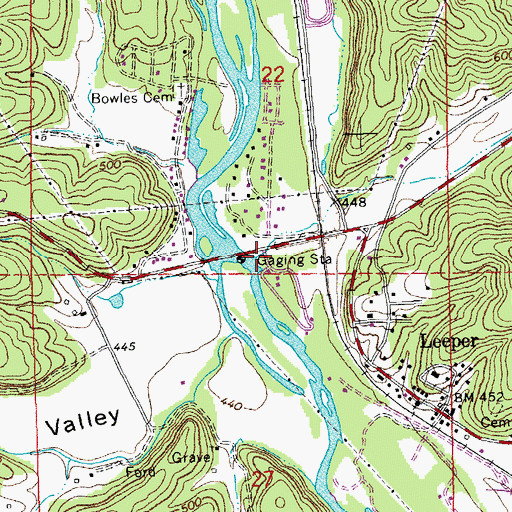 Topographic Map of Cedar Bay, MO