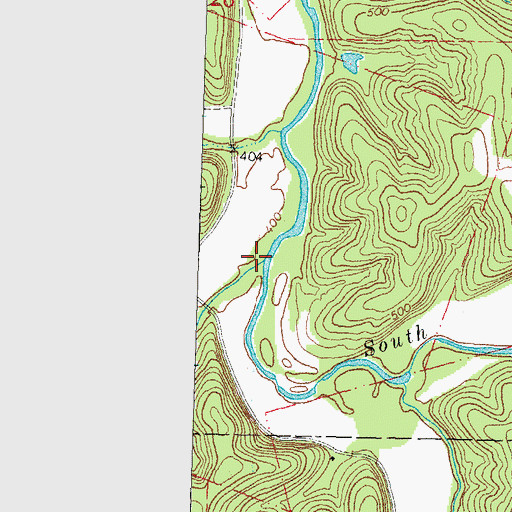 Topographic Map of Cedar Fork, MO