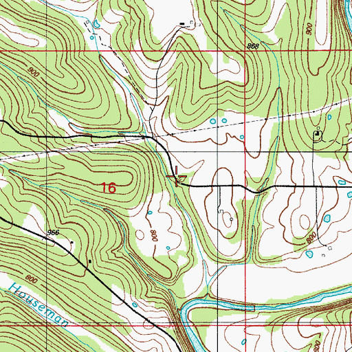 Topographic Map of Cedar Grove School (historical), MO