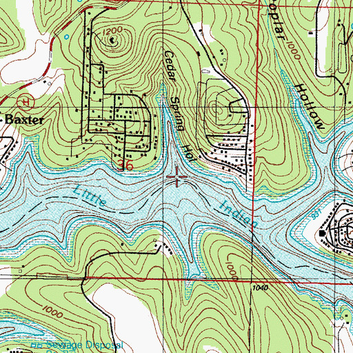 Topographic Map of Cedar Spring Hollow, MO
