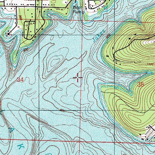 Topographic Map of Cedar Valley Church (historical), MO