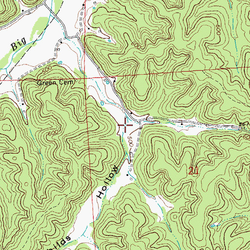 Topographic Map of Childs Hollow, MO