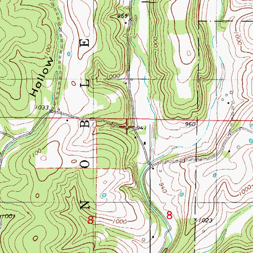 Topographic Map of Clark School (historical), MO