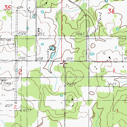 Topographic Map of College Hill School (historical), MO