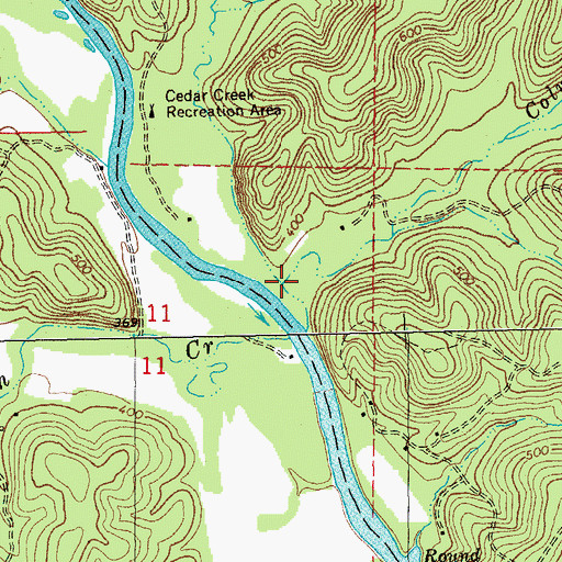 Topographic Map of Colvin Creek, MO
