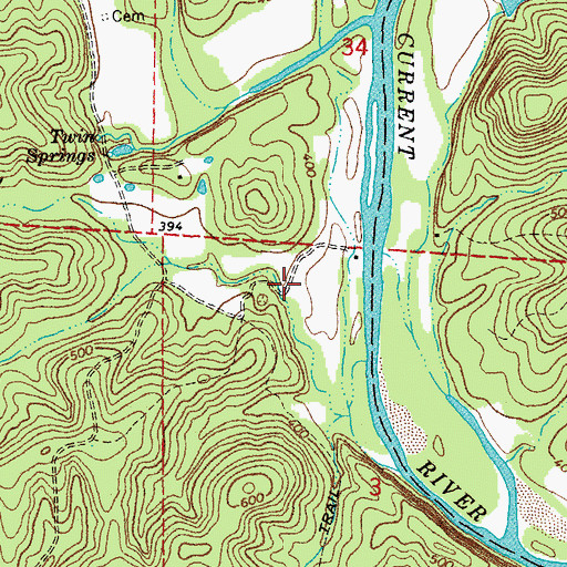 Topographic Map of Conway Hollow, MO