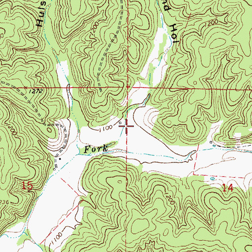 Topographic Map of Copeland Hollow, MO