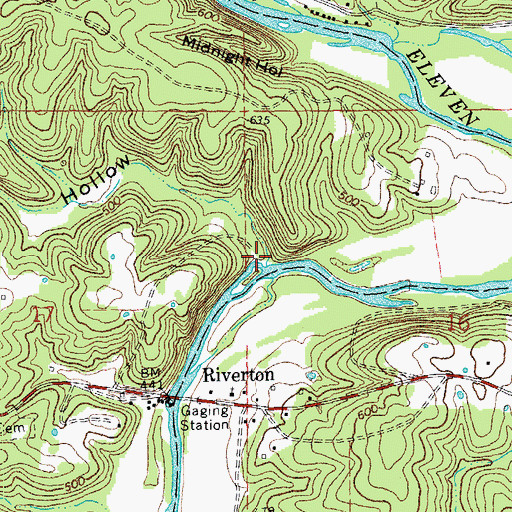 Topographic Map of Couch Hollow, MO