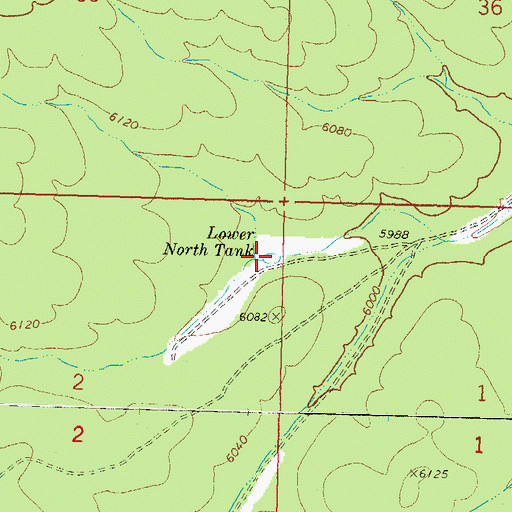 Topographic Map of Lower North Tank, AZ